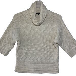 Antonio Melani Cowl Neck Sweater Medium Cozy Shimmer Preppy Merino Wool Blend